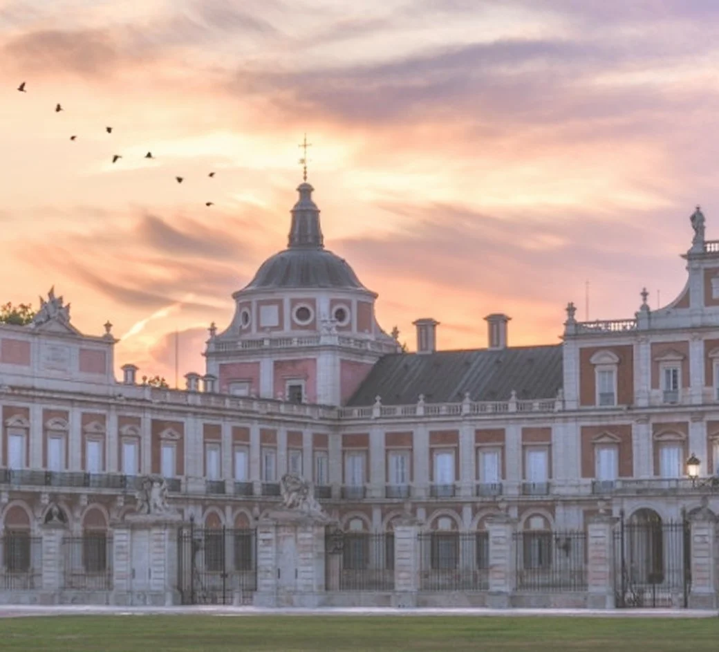 Dome of the Royal Palace of Aranjuez at sunset